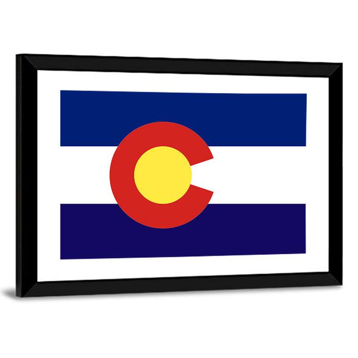 Colorado State Flag Wall Art as a framed print
