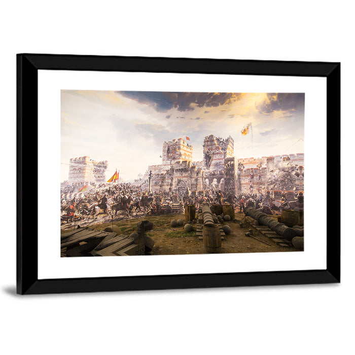 Siege of Constantinople 1453 Wall Art as a framed print