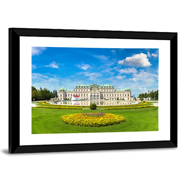 Belvedere Palace Garden View, Vienna Wall Art as a framed print