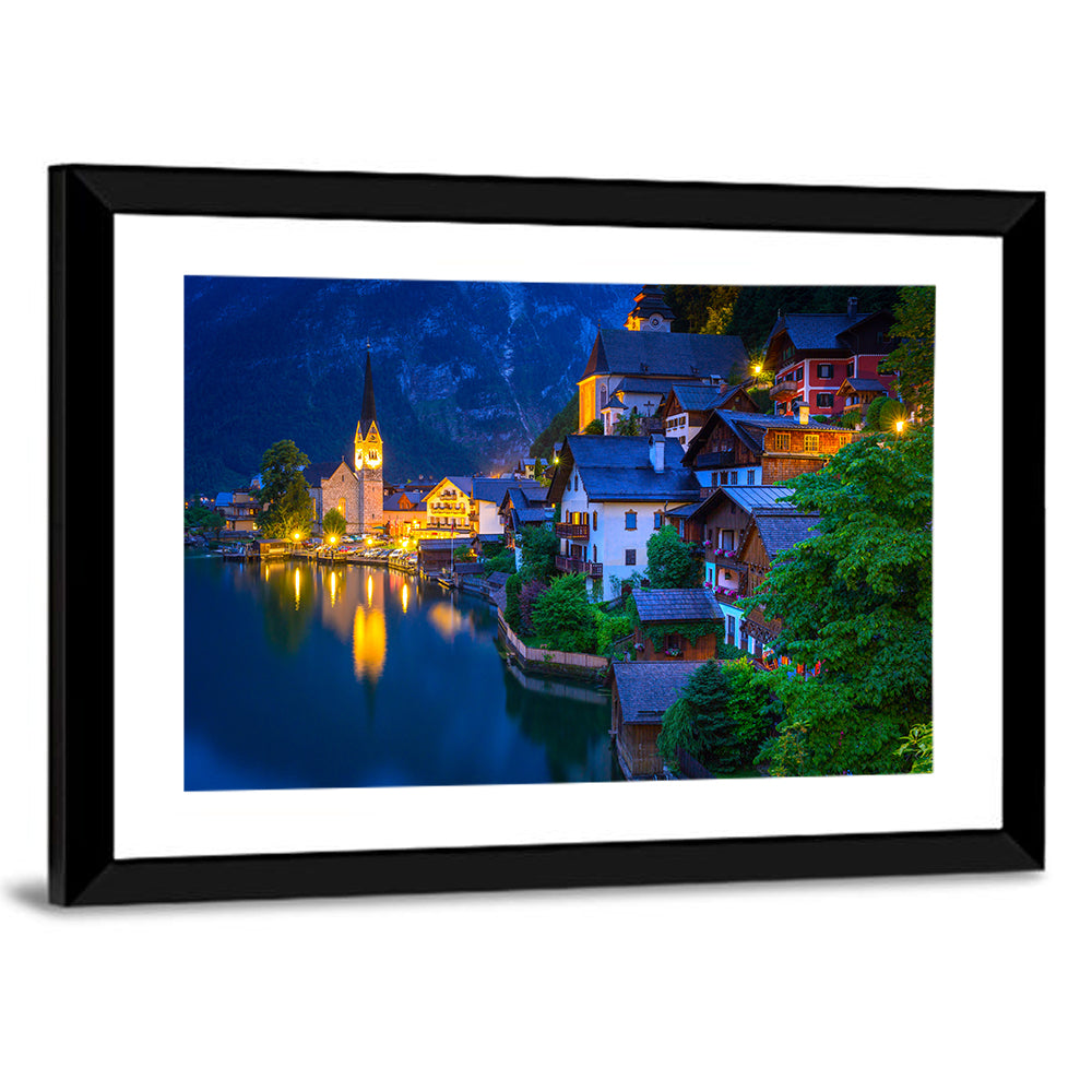 Hallstatt Village In Alps Wall Art