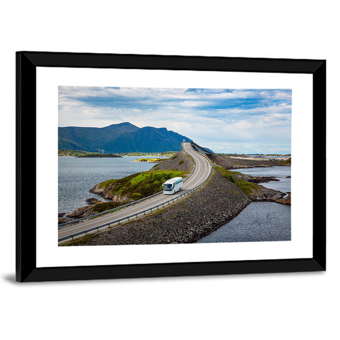 Storseisundet Bridge, Atlantic Road Norway Wall Art as a framed print