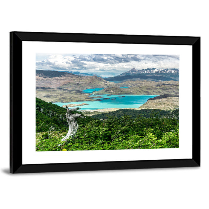 Hiking to Britanico Wall Art as a framed print