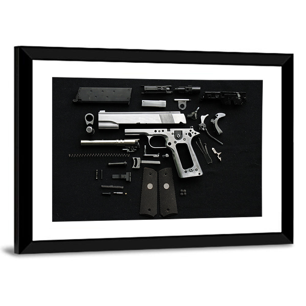 Disassembled Handgun Wall Art