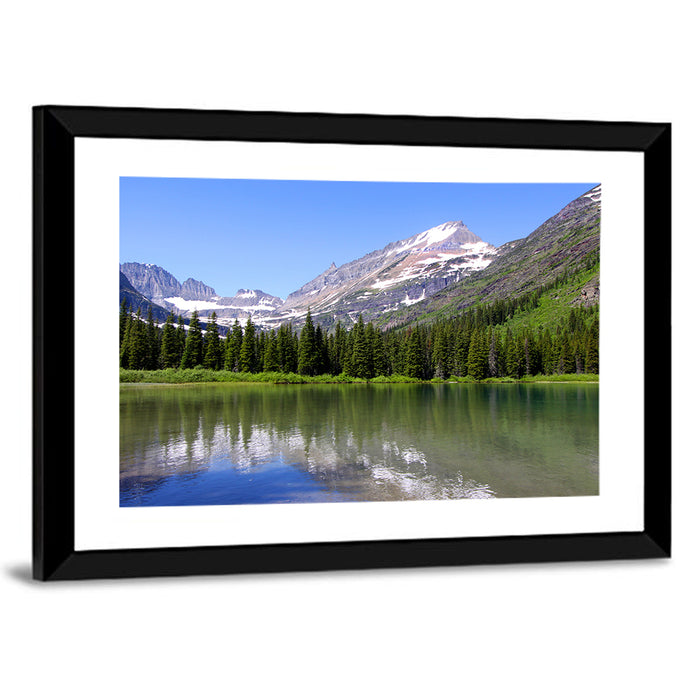 Swift Current Lake Reflection Wall Art as a framed print