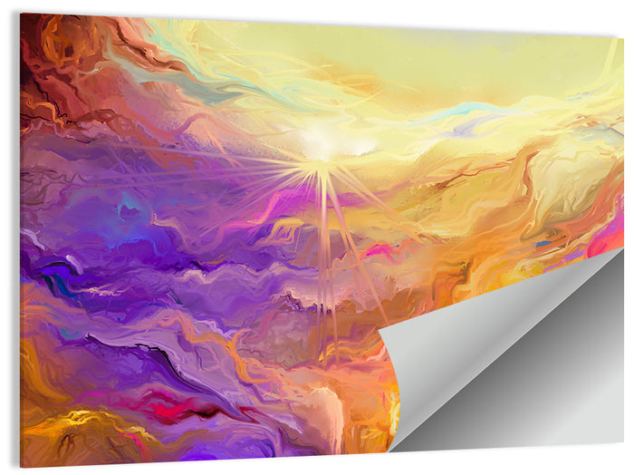 Radiant Sunburst Abstract Wall Art as a poster print