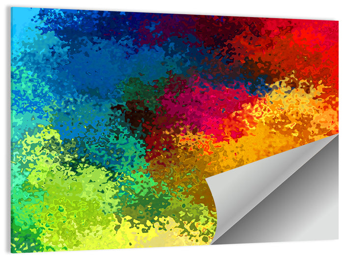 Diagonal Rainbow Gradient Wall Art as a poster print