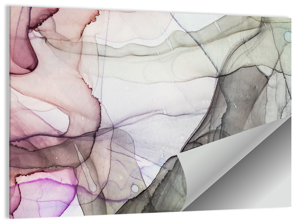 Ink Textured Abstract Wall Art