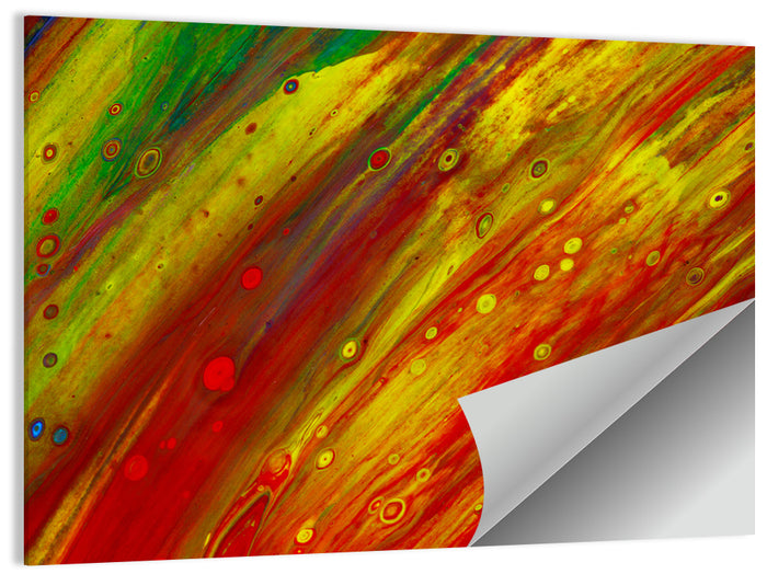 Vibrant Fluid Abstract with Cells Wall Art as a poster print
