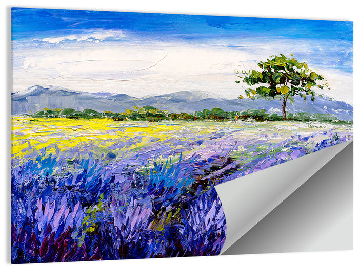 Lavender Field in Provence Wall Art as a poster print