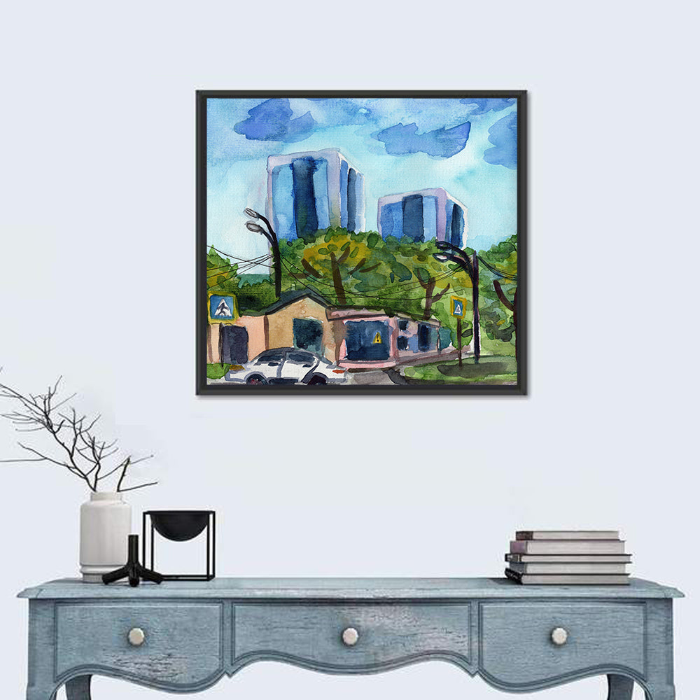 Business Center Sketch Wall Art