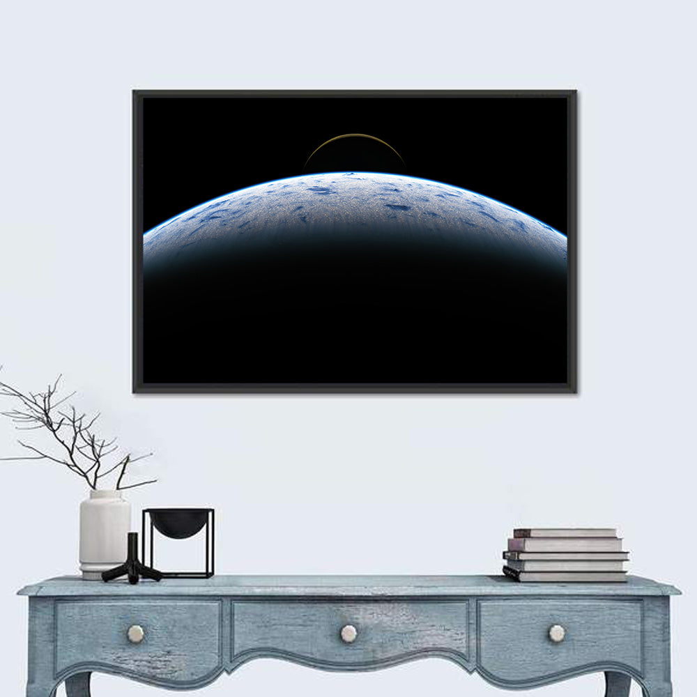 Earth & Moon From Space Wall Art