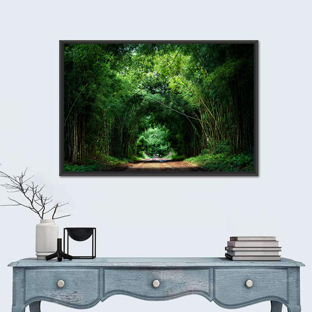 Road With Bamboo In Kyoto Wall Art