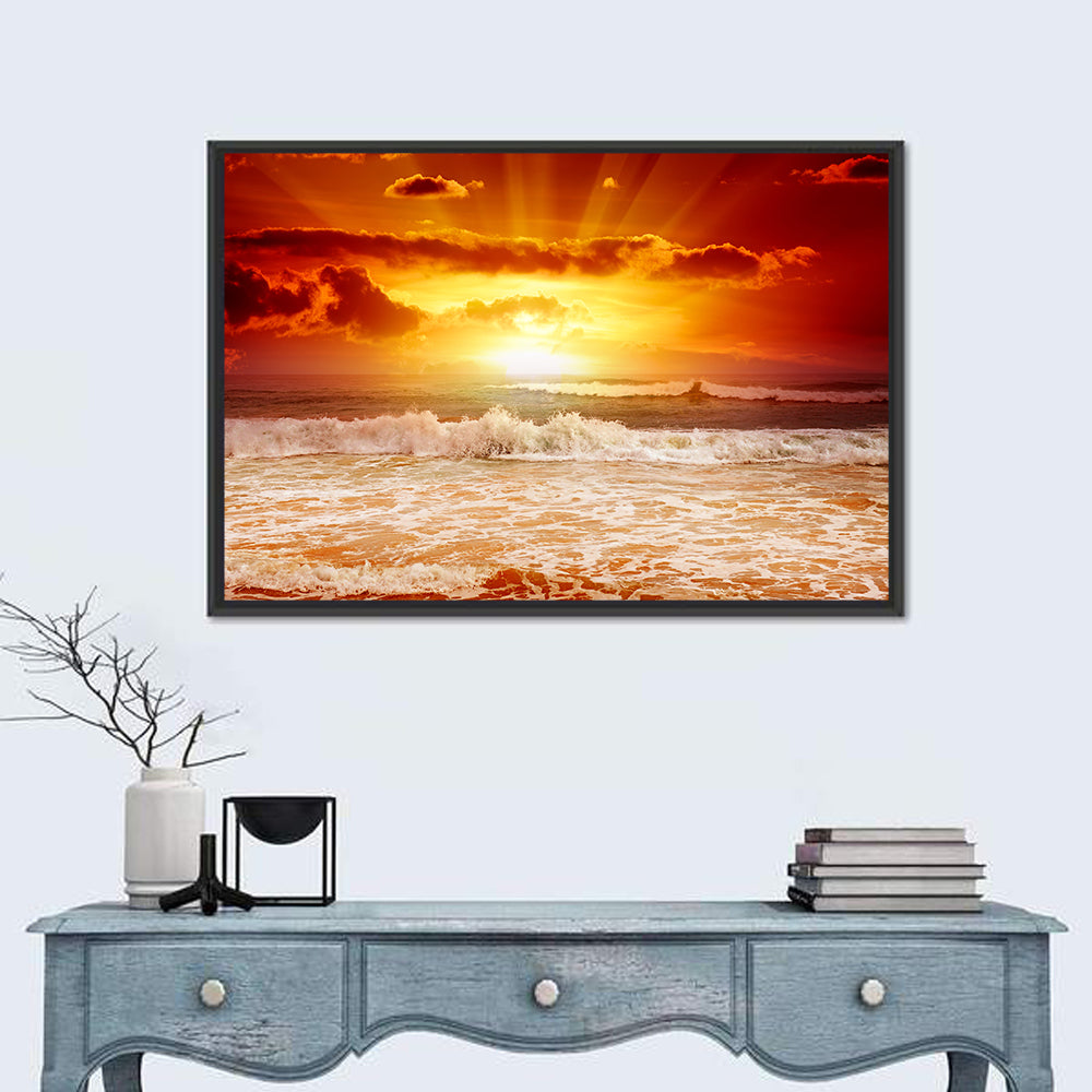Sunset Above The Sea Wall Art