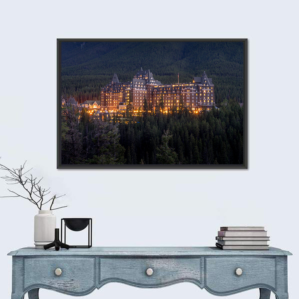 The Banff Springs Hotel At Night Wall Art