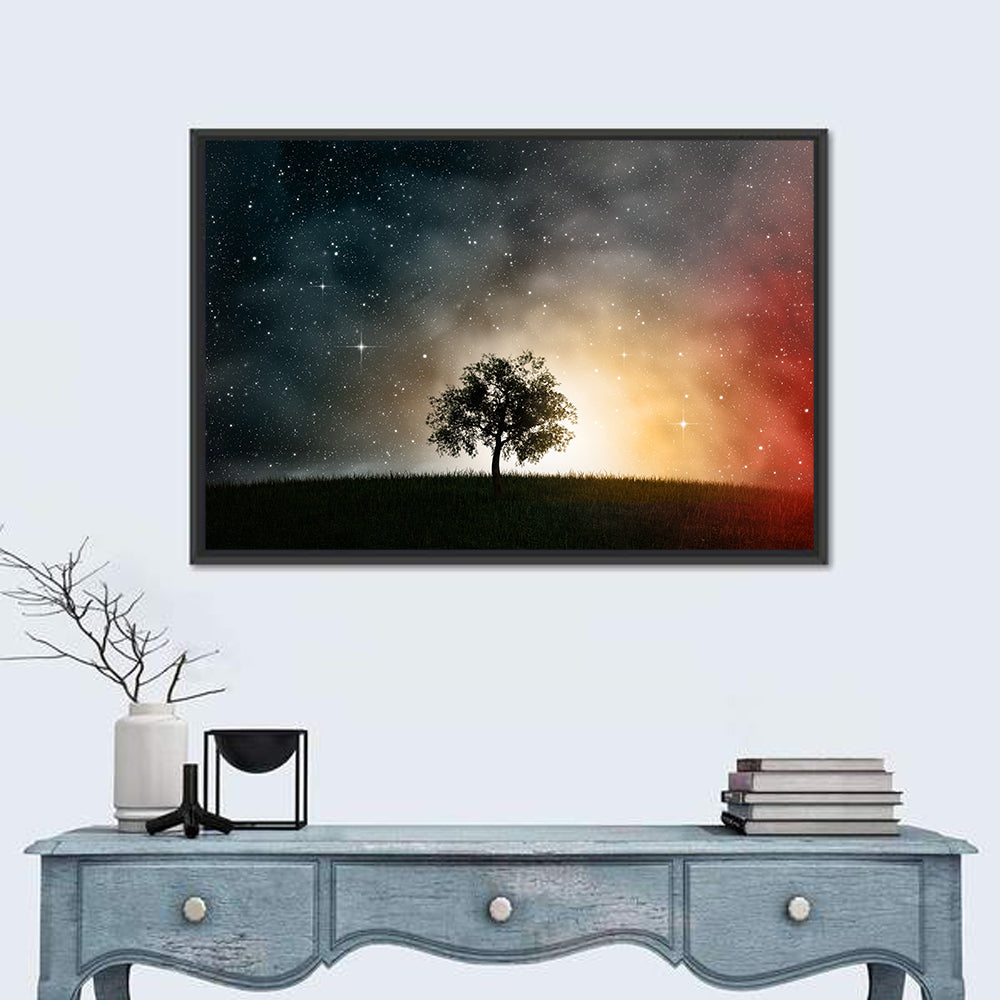 Tree Under Starry Sky Wall Art