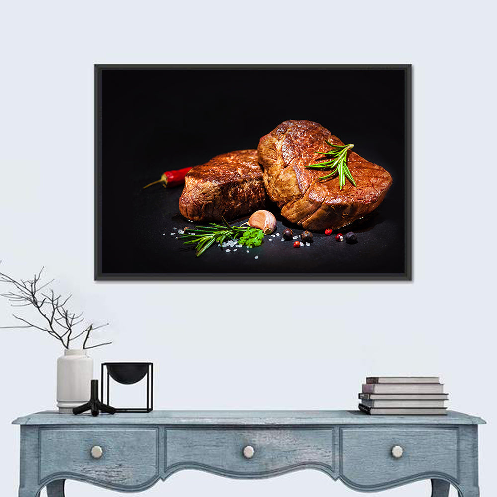 Grilled Beef Fillet Steaks With Spices Wall Art