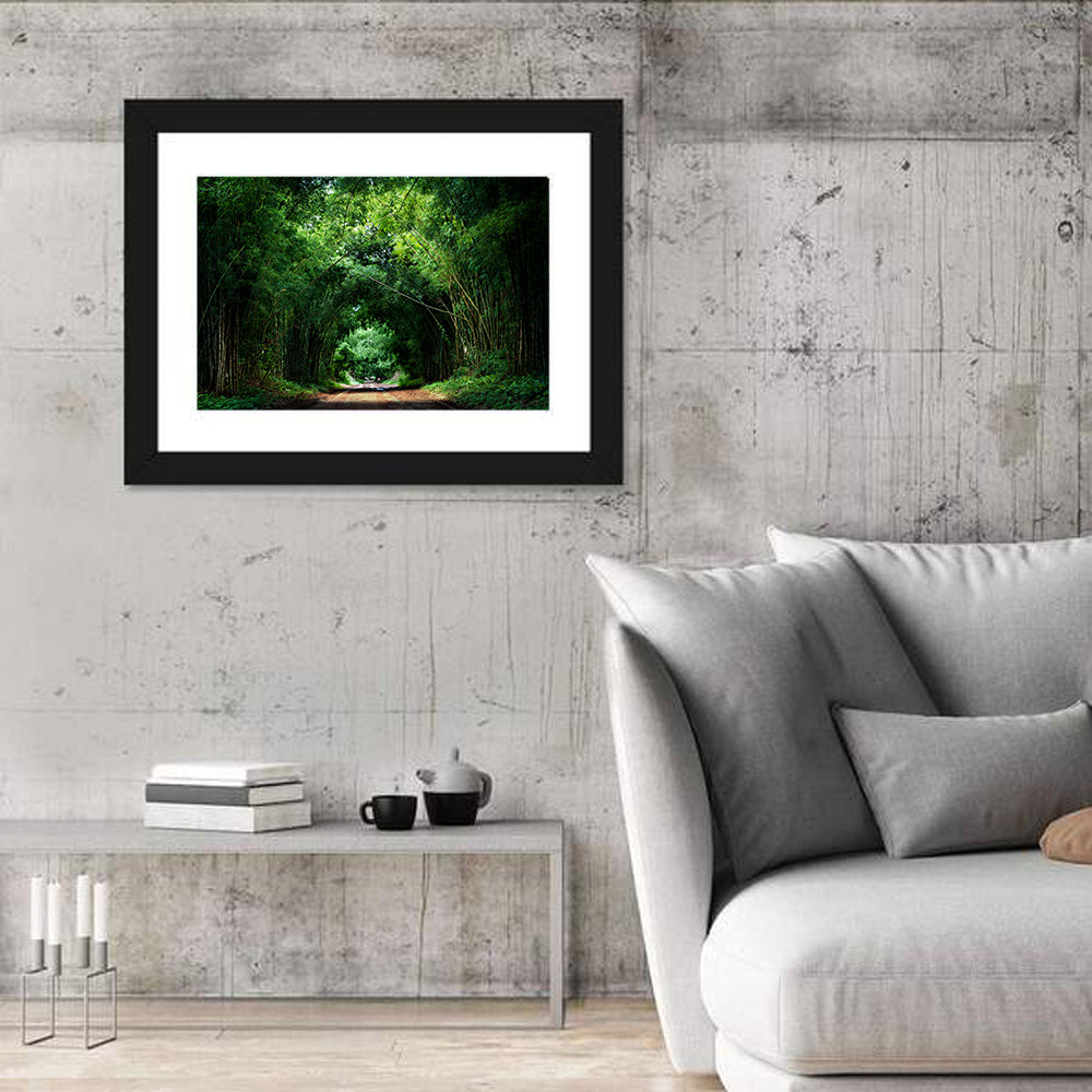 Road With Bamboo In Kyoto Wall Art