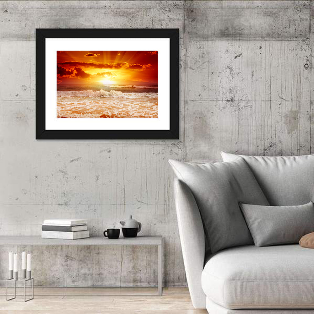 Sunset Above The Sea Wall Art