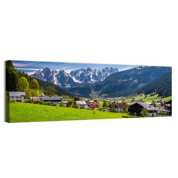 Gosau Village in Austrian Alps Wall Art as a canvas print