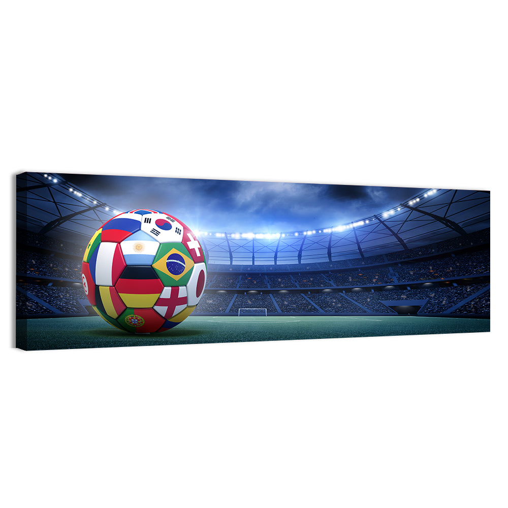 Soccer Ball In Stadium Wall Art