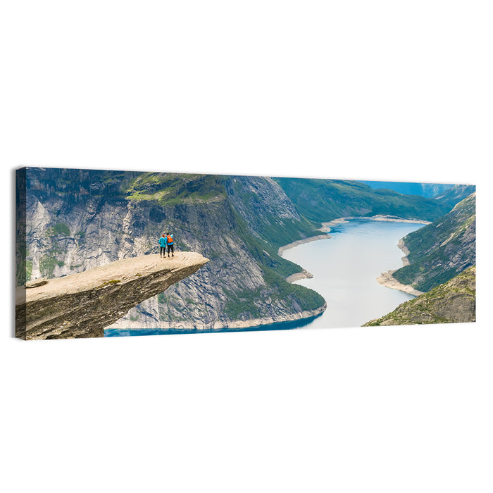 Trolltunga Rock Ledge, Odda Norway Wall Art as a canvas print