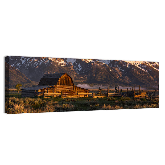 John Moulton Barn, Mormon Row Wall Art as a canvas print
