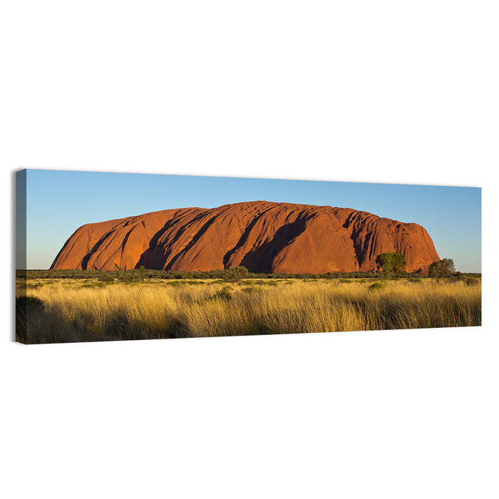 Uluru Red Rock at Golden Hour Wall Art as a canvas print