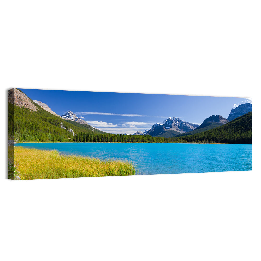 Jasper Lake with Driftwood Wall Art, canvas print, panoramic