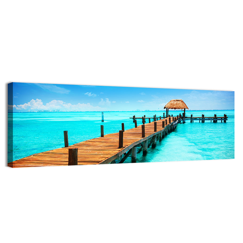 Tropic Paradise Jetty On Isla Mujeres Mexico Wall Art