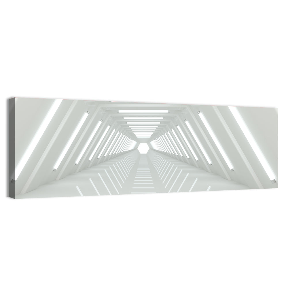 Isolated White Tunnel Wall Art