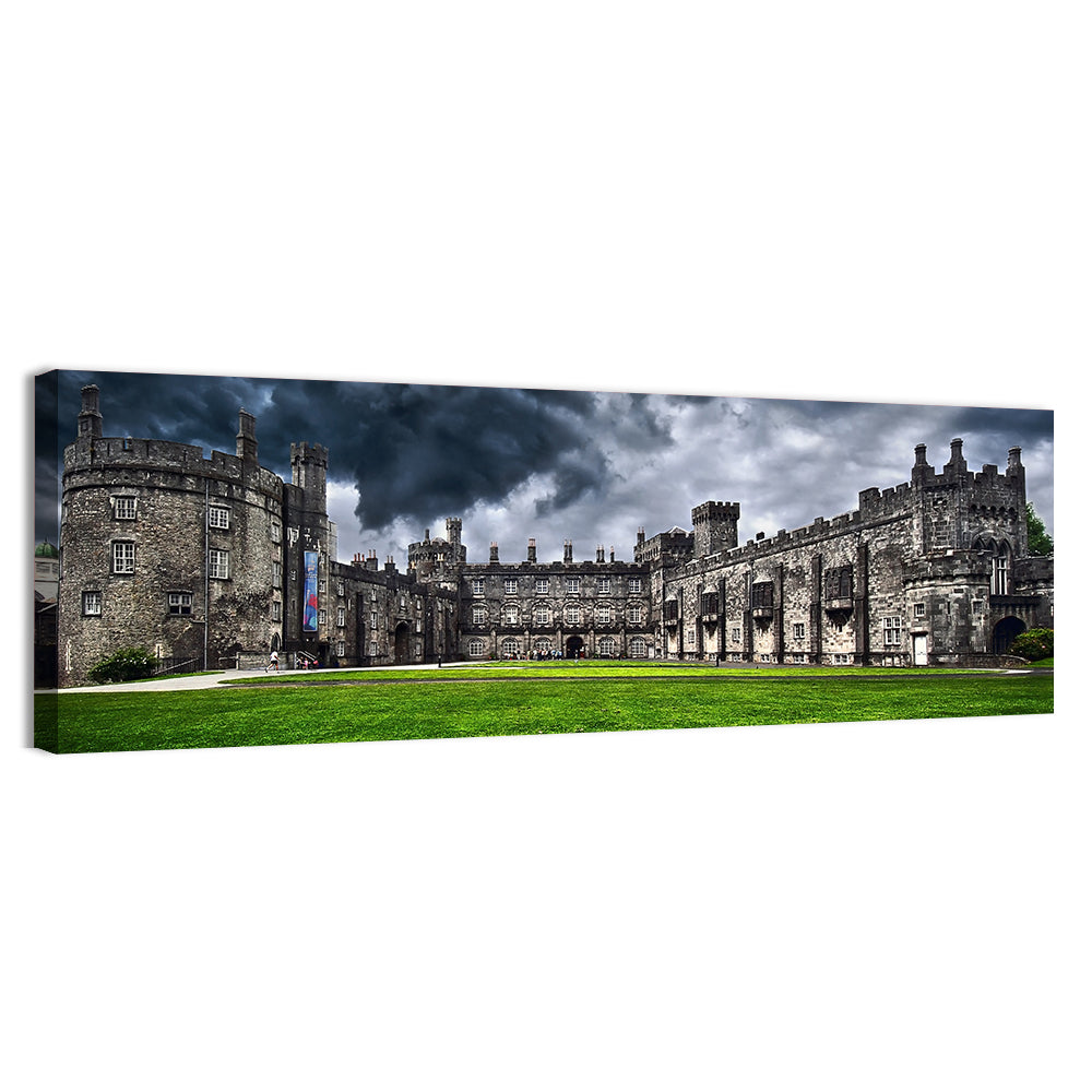 Kilkenny Castle Stormy Sky Wall Art, canvas print, panoramic