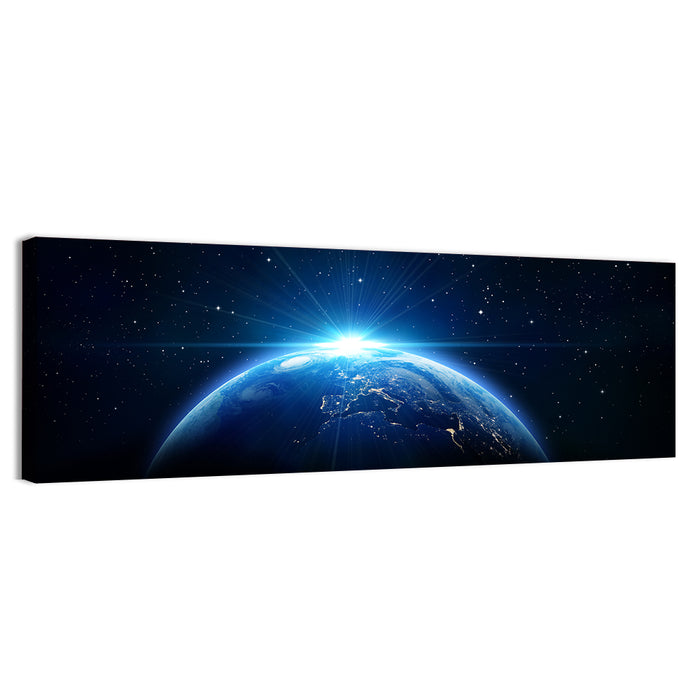 Planet Earth from Orbit Wall Art as a canvas print