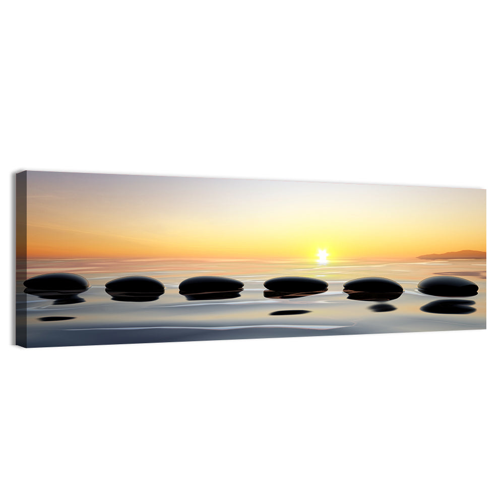 Zen Stones In Lake Wall Art