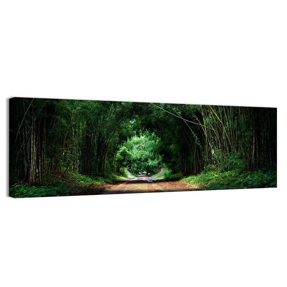 Bamboo Road in Kyoto Wall Art, canvas print, panoramic