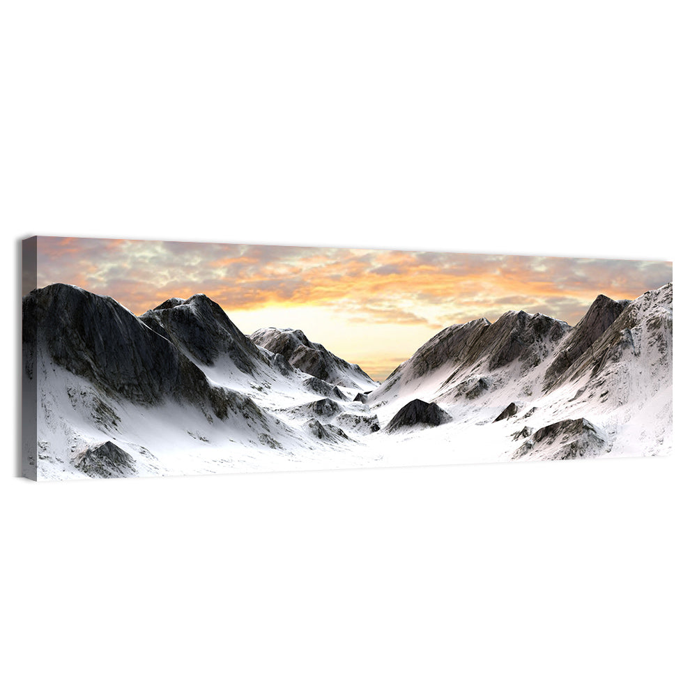 Snowy Mountains Peak Wall Art