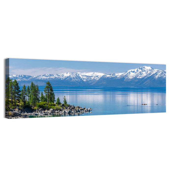 Lake Tahoe Shoreline View Wall Art as a canvas print