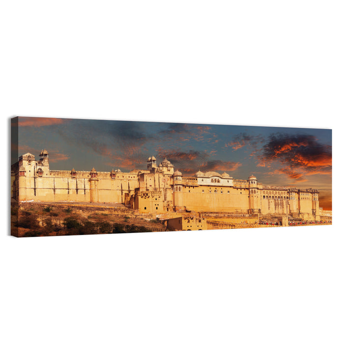 Amer Fort at Golden Dusk Wall Art as a canvas print
