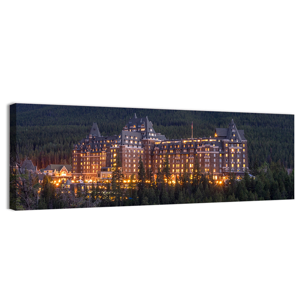 The Banff Springs Hotel At Night Wall Art