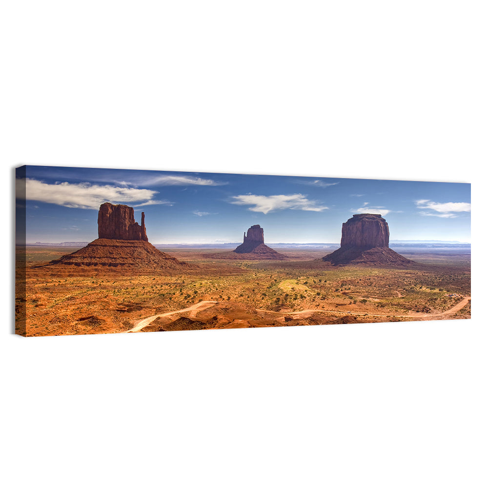 Monument Valley Buttes Wall Art, canvas print, panoramic