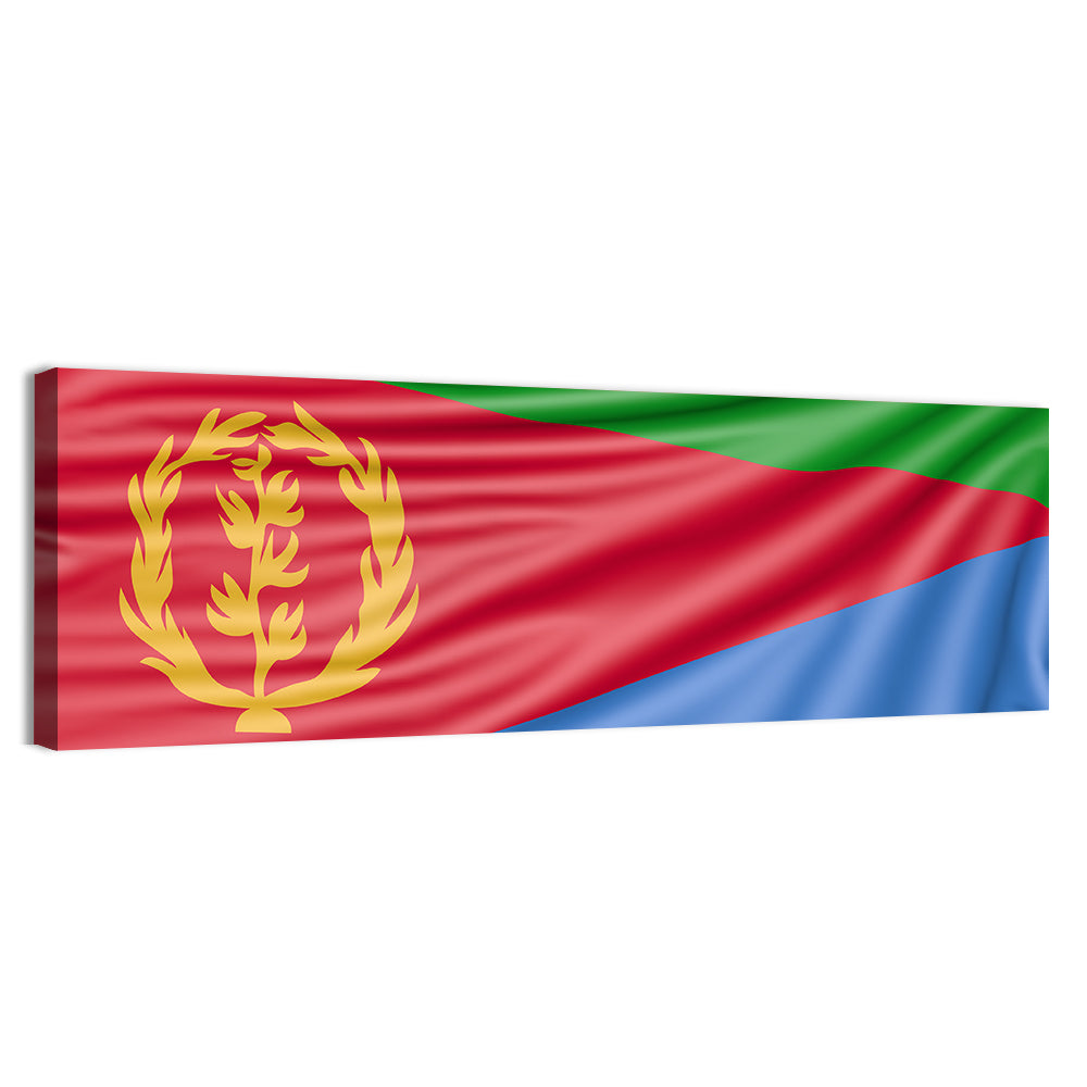 Flag of Eritrea Wall Art, canvas print, panoramic