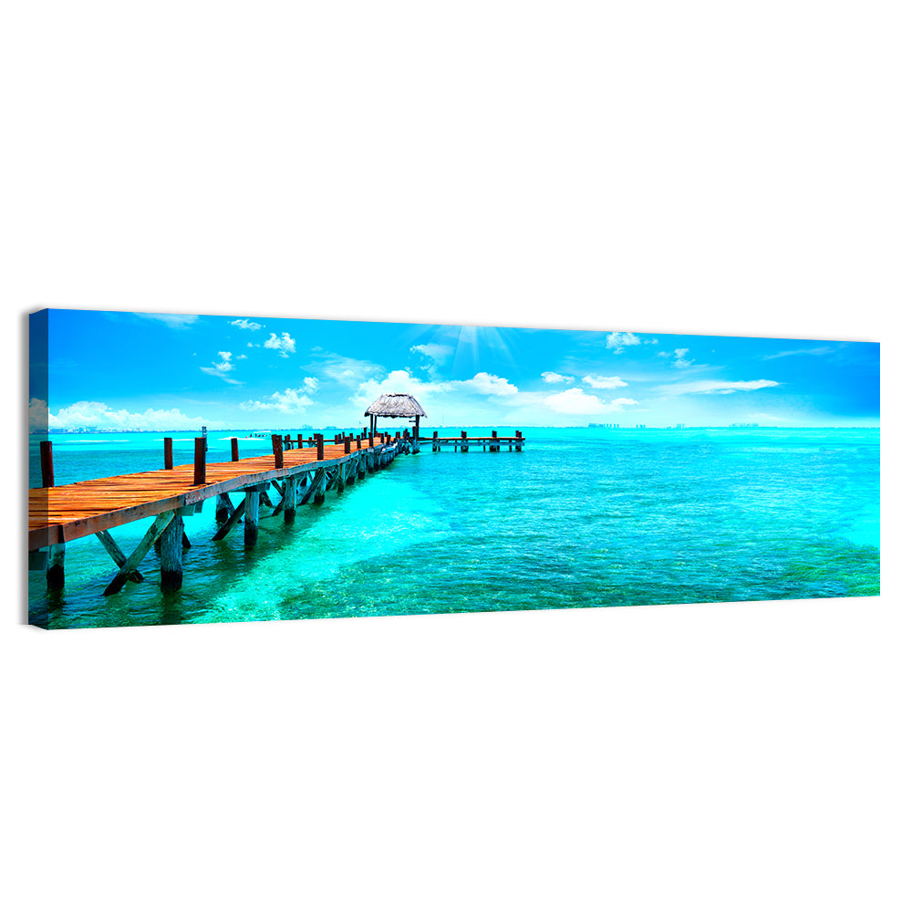 Jetty Near Cancun In Mexico Wall Art