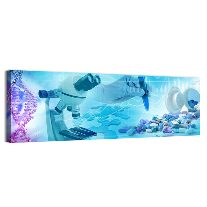 Pharmaceutical Research Concept Wall Art as a canvas print