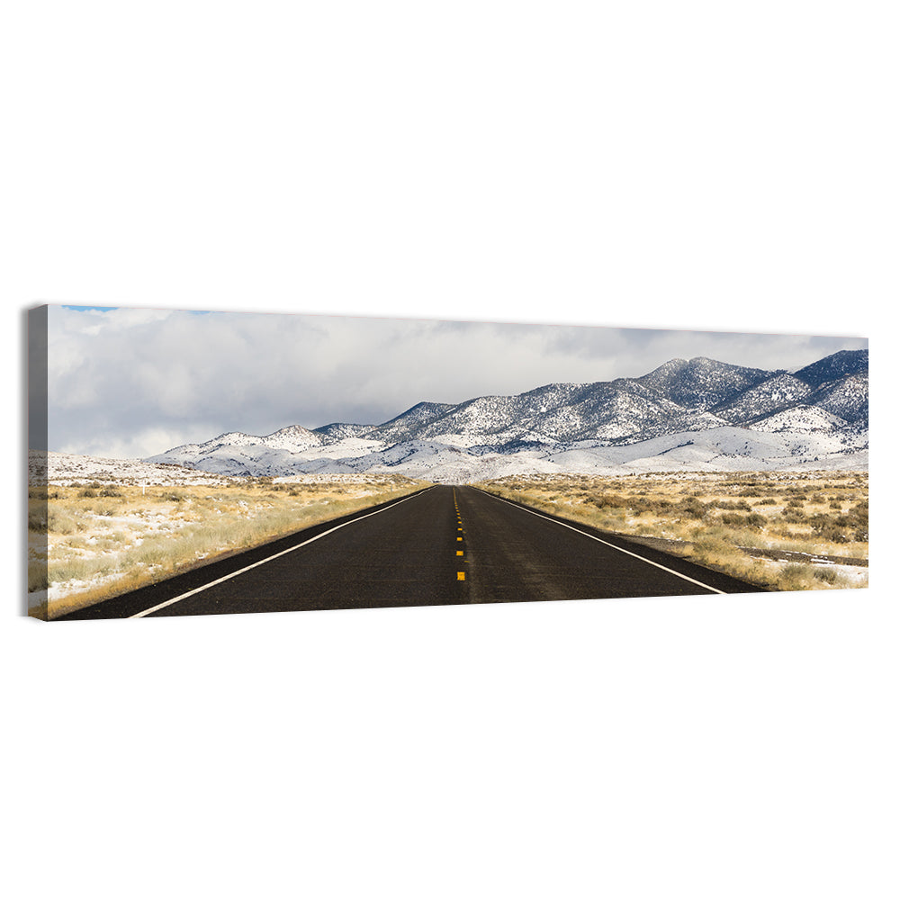 Great Basin Central Nevada Highway Wall Art, canvas print, panoramic