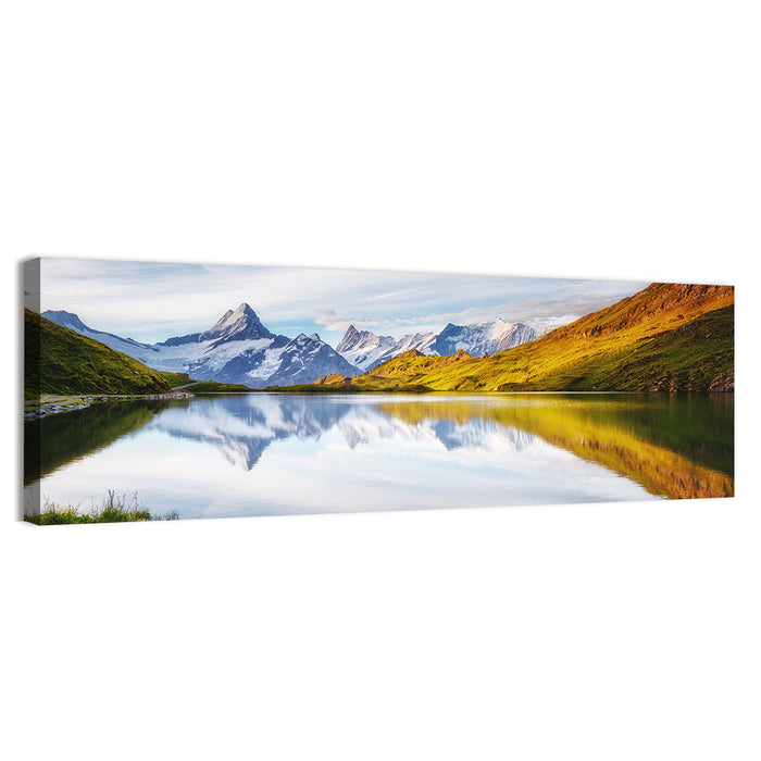 Schreckhorn and Wetterhorn at Bachalpsee Wall Art as a canvas print