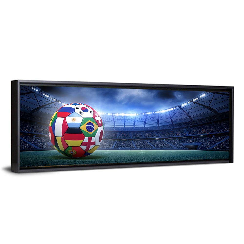 Soccer Ball In Stadium Wall Art
