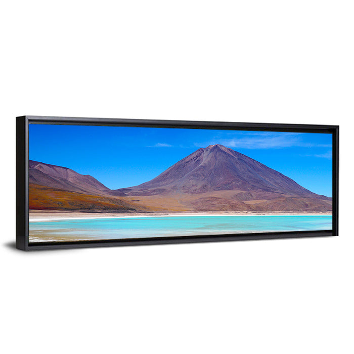 Bolivian Turquoise Lagoon Wall Art as a framed canvas