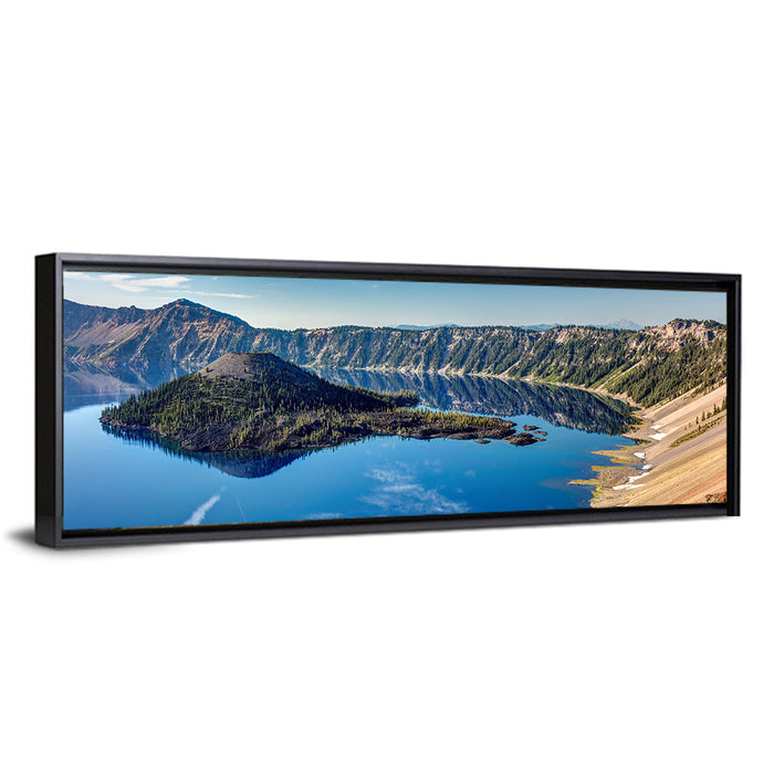 Crater Lake Caldera View Wall Art as a framed canvas