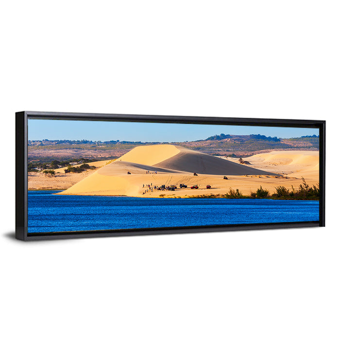 Mui Ne Sand Dunes Wall Art as a framed canvas