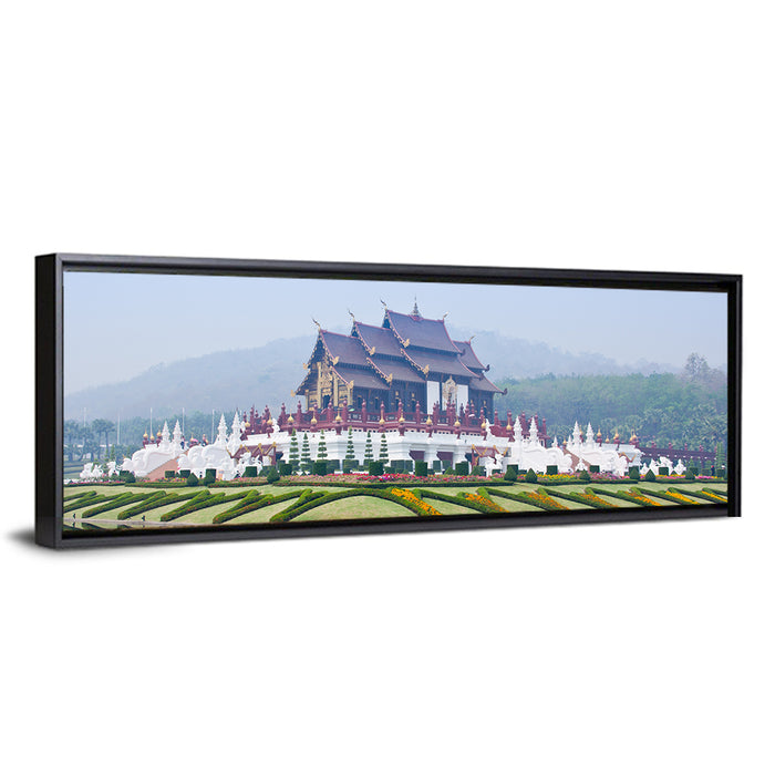 Ho Kham Royal Pavilion Chiang Mai Wall Art as a framed canvas