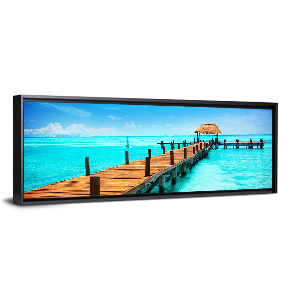 Tropic Paradise Jetty On Isla Mujeres Mexico Wall Art